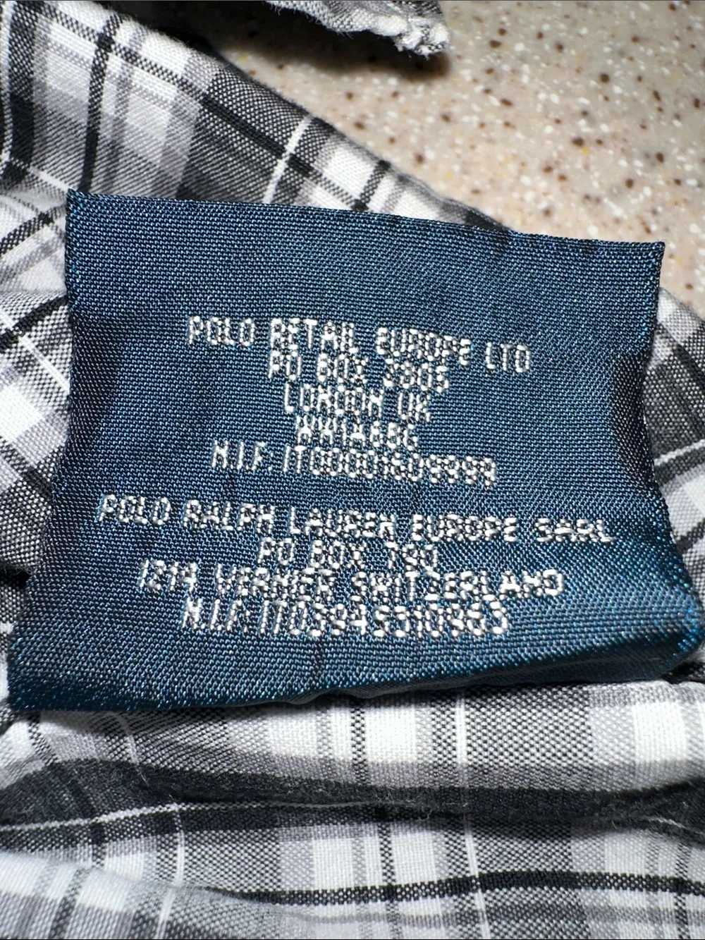 Ralph Lauren Black & White Plaid Button-Down Polo Rider Shirt with Logo 4 4T